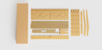 Heavy duty wooden bed frame slats support for mattress with no box spring needed