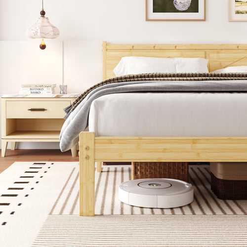 Diamond - Light Wood Platform Bed Frame
