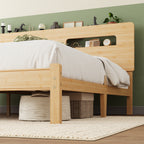 Heavy duty wooden slats support for full platform bed frame no box spring needed