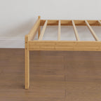 Heavy duty bamboo bed frame slats support for queen mattress with no box spring