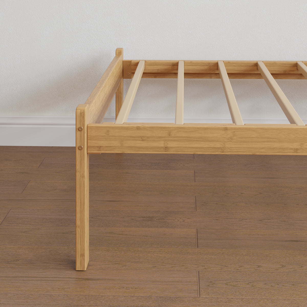 Heavy duty bamboo bed frame slats support for queen mattress with no box spring