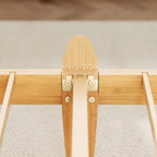 Robotic vacuum friendly high clearance underbed space on queen wood frame